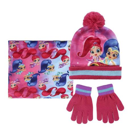 Shimmer & Shine Bobble Hat Chimney Scarf & Gloves Set £12.99